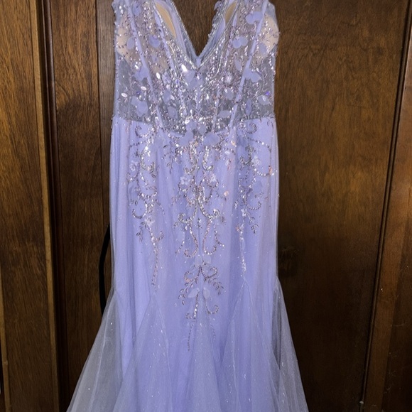 open lace back dress SHERRI HILL Style 50812 Size 18 Fuchsia – Enchanted Formals main image 0